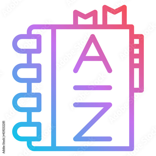dictionary gradient icon