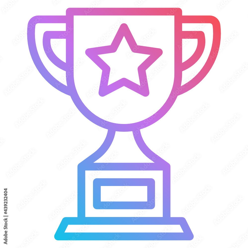 trophy gradient icon trophy gradient icon
