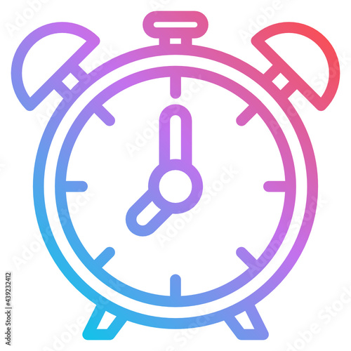 alarmclock gradient icon