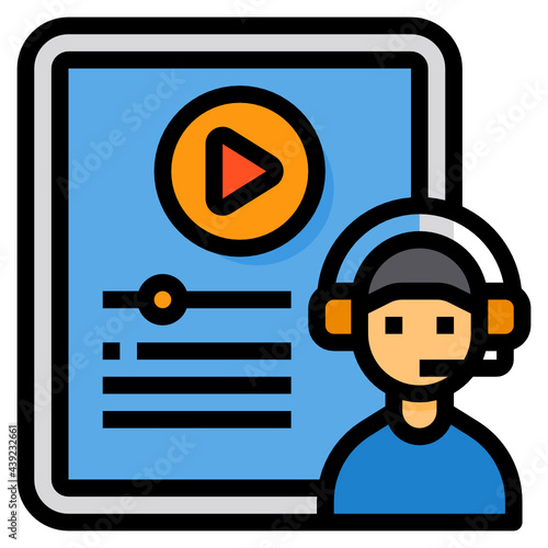 Blended Learning line icon
