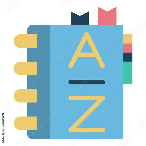 dictionary flat icon