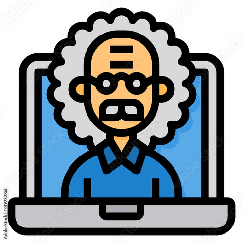 Professor line icon