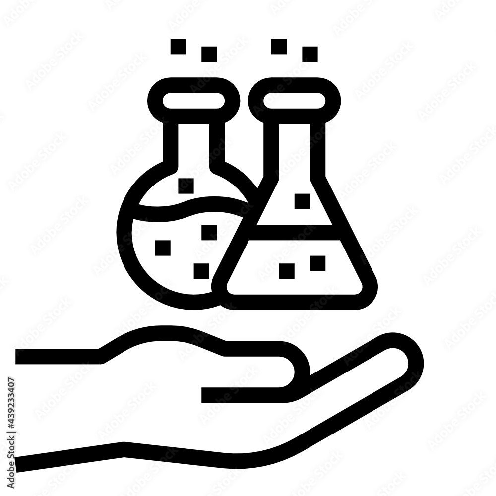 Flask line icon Flask line icon