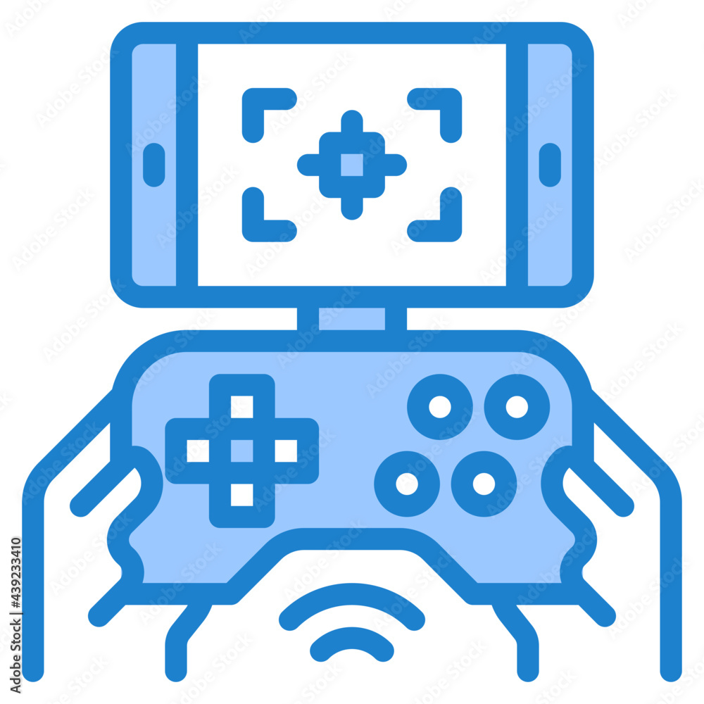 joy stick blue style icon joy stick blue style icon