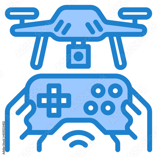 drone blue style icon