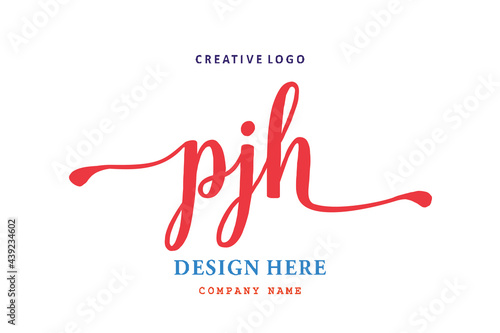 PJH lettering logo is simple, easy to understand and authoritative photo