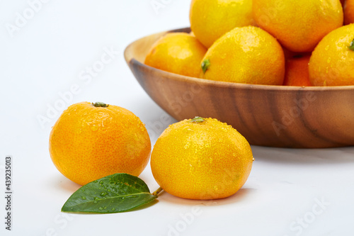 White background, fresh citrus, orange.