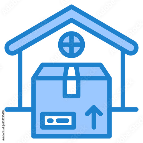 delivery blue style icon