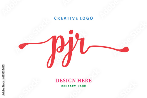 PJR lettering logo is simple  easy to understand and authoritative