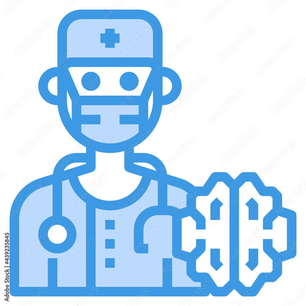 Doctor blue line icon