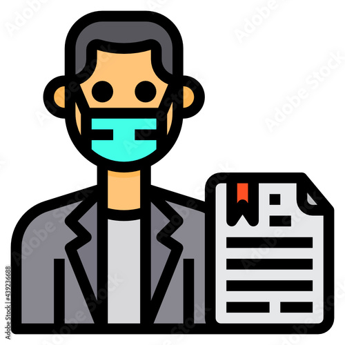 News Anchor line icon