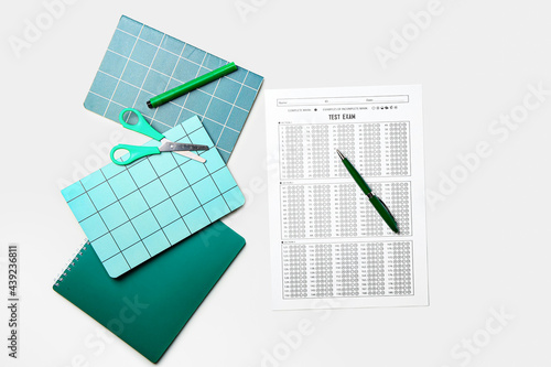 Answer sheet, stationery an...
