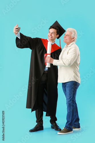 Happy male graduation stude...