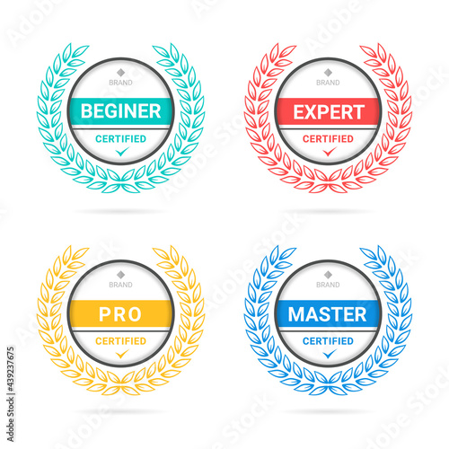 Certified criteria badge logo template