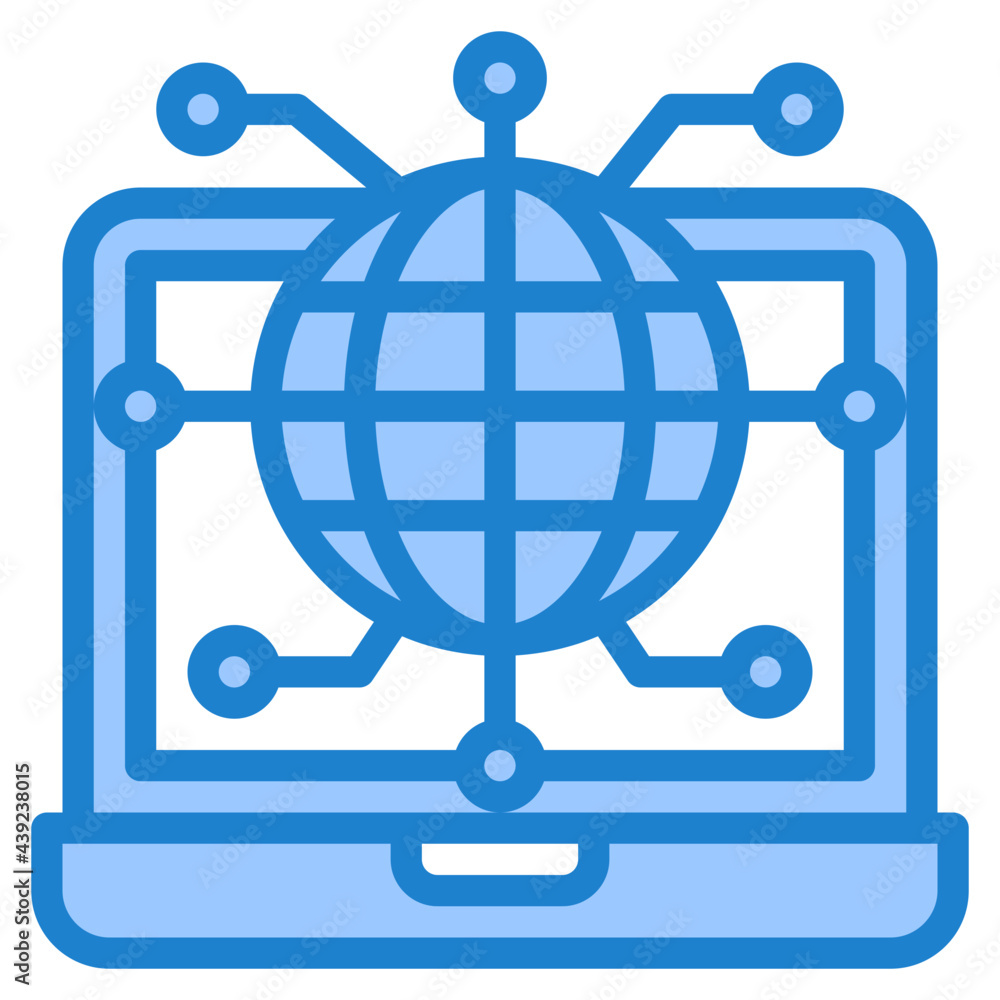 network blue style icon network blue style icon