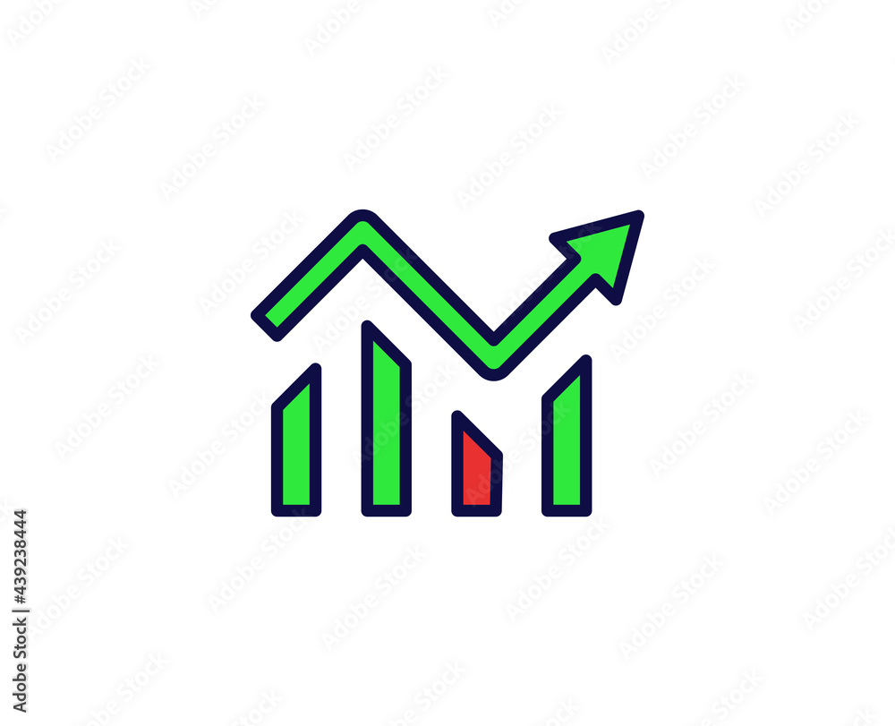 Growth premium line icon. Simple high quality pictogram. Modern outline style icons. Stroke vector illustration on a white background Growth premium line icon. Simple high quality pictogram. Modern outline style icons. Stroke vector illustration on a white background
