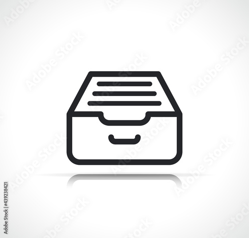 file cabinet thin line icon