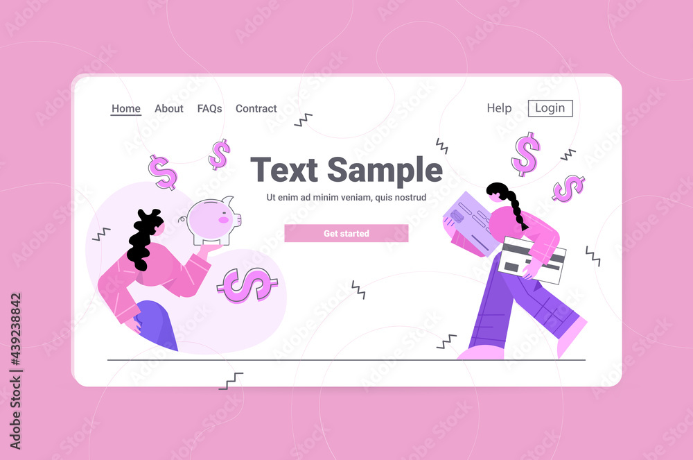 businesswomen holding piggy bank and credit cards save money bank deposit savings concept businesswomen holding piggy bank and credit cards save money bank deposit savings concept