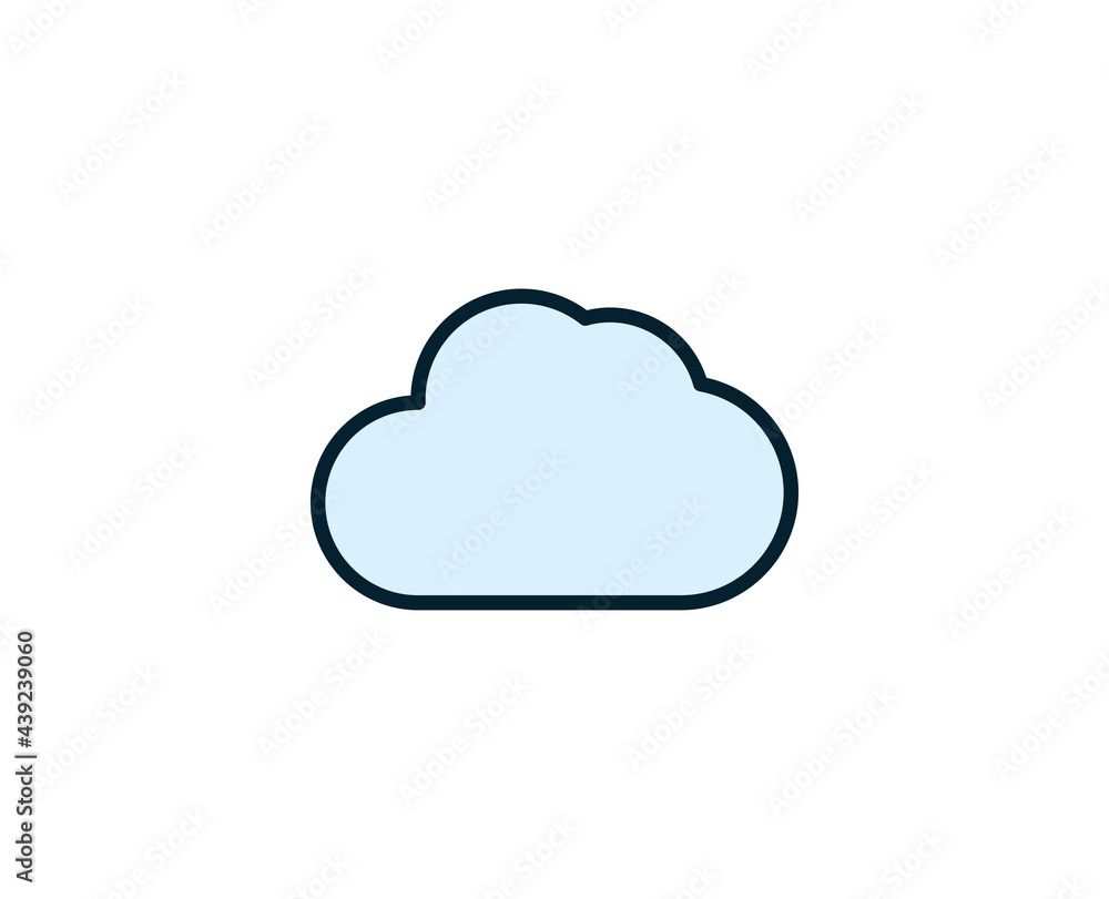 Cloud premium line icon. Simple high quality pictogram. Modern outline style icons. Stroke vector illustration on a white background. Cloud premium line icon. Simple high quality pictogram. Modern outline style icons. Stroke vector illustration on a white background.