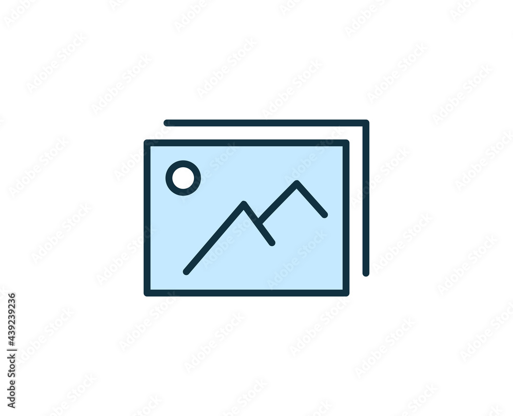Gallery flat icon. Thin line signs for design logo, visit card, etc. Single high-quality outline symbol for web design or mobile app. Sign outline pictogram. Gallery flat icon. Thin line signs for design logo, visit card, etc. Single high-quality outline symbol for web design or mobile app. Sign outline pictogram.