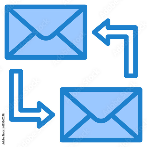 mail blue style icon
