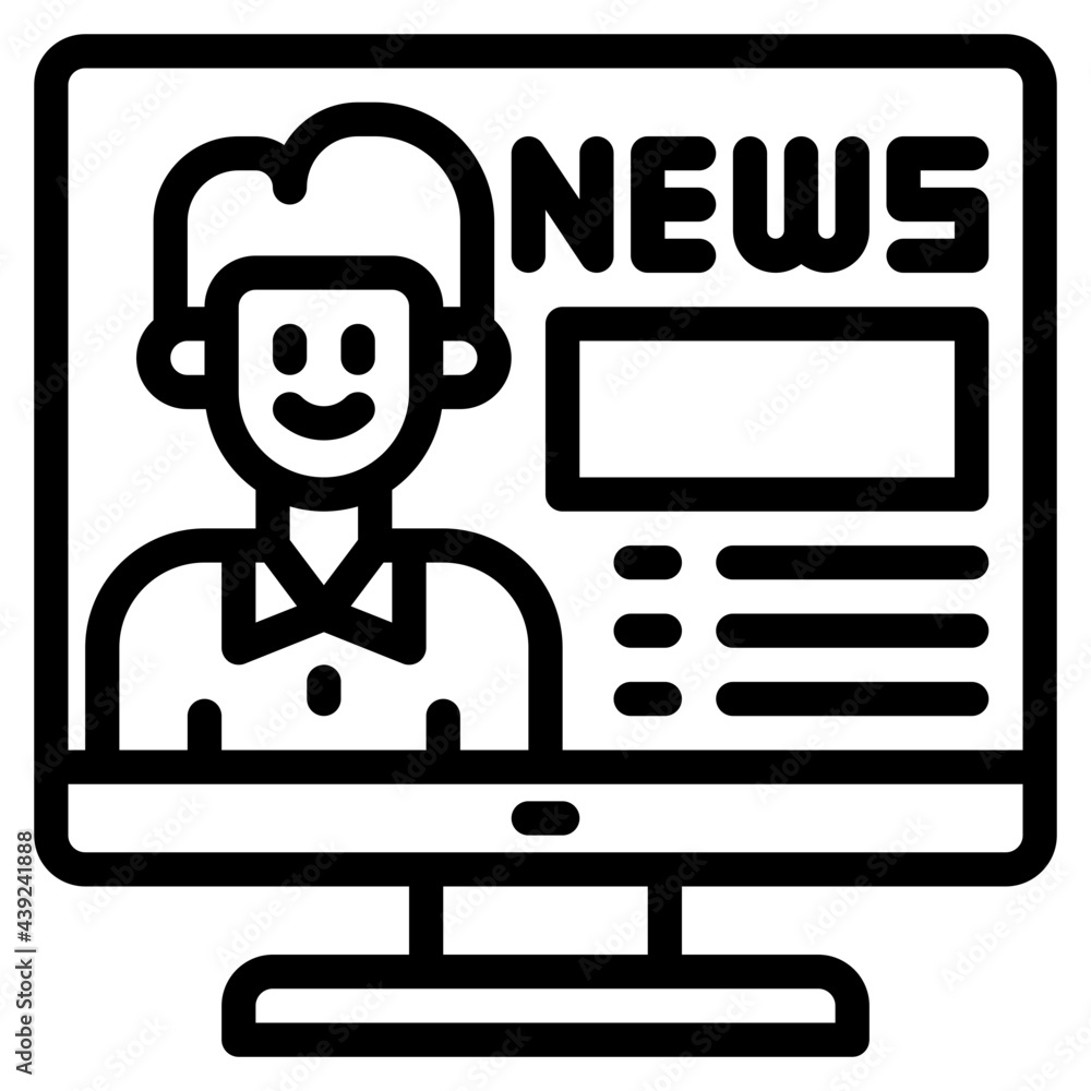 news outline style icon news outline style icon