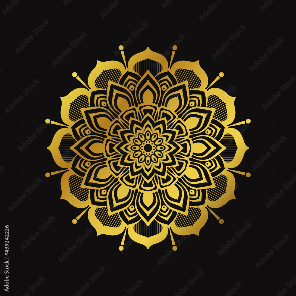 Luxury Decorative Arabic Style Golden Mandala Design Luxury Decorative Arabic Style Golden Mandala Design