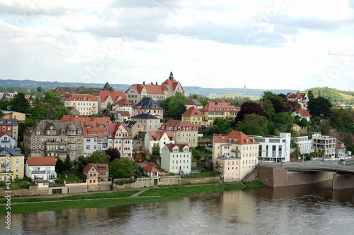 Blick über die Elbe nach Meissen Vorbrücke