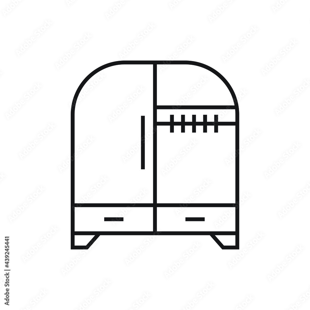 Wardrobe icon design vector illustration Wardrobe icon design vector illustration