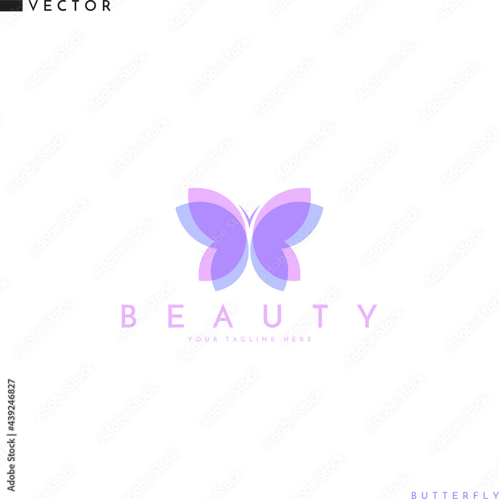 Flying butterfly logo. Creative insect Flying butterfly logo. Creative insect