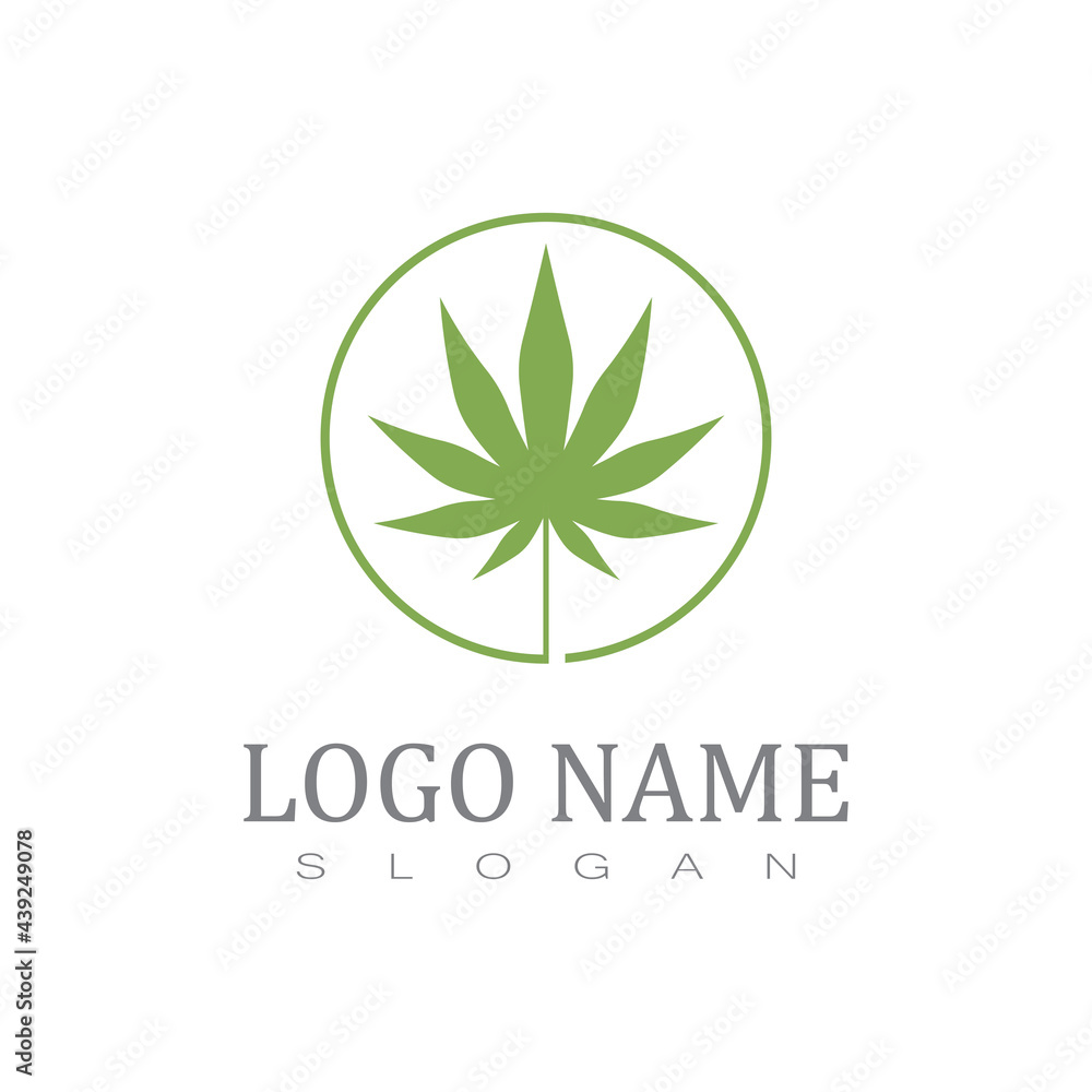 Cannabis Marijuana Hemp Pot Leaf Silhouettes Logo Vector Cannabis Marijuana Hemp Pot Leaf Silhouettes Logo Vector