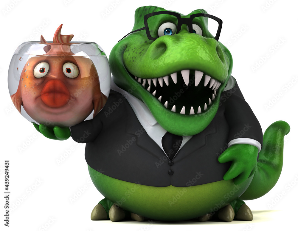 Fototapeta premium Fun trex - 3D Illustration