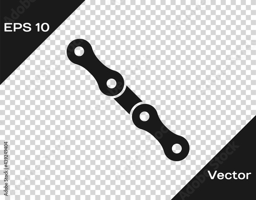 Black Car chain icon isolated on transparent background. Vector
