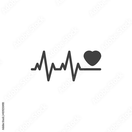 Heartbeat rate vector icon