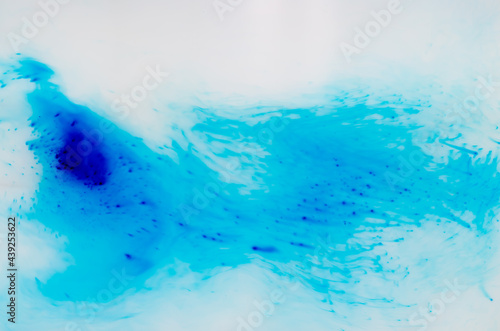 Hand-painted watercolor background. Blue and white abstract art background.