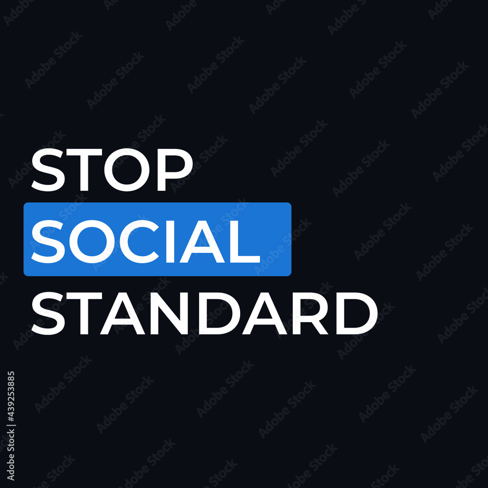 vector illustration stop social standard text 