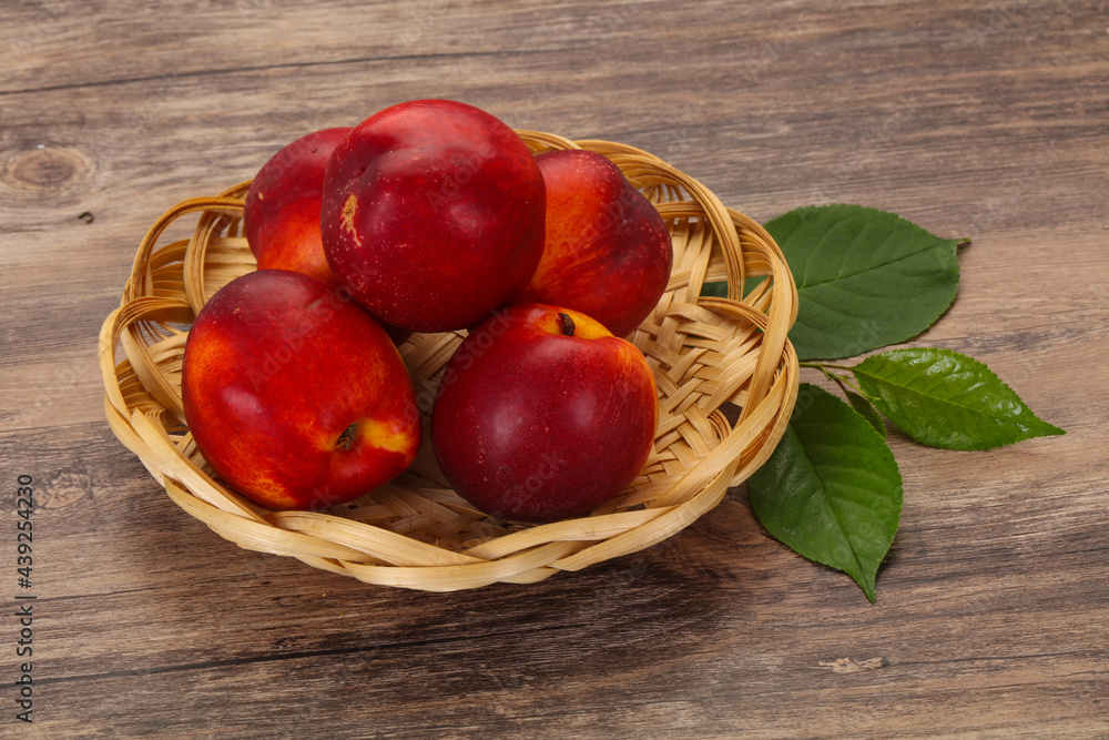 Sweet tasty ripe few nectarines Sweet tasty ripe few nectarines