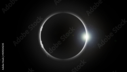 Dark moon eclipse illustration