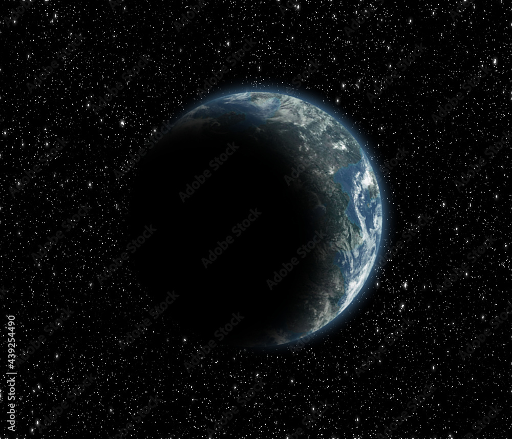 Earth planet in space