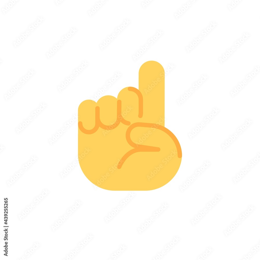 Index pointing up emoji flat icon Index pointing up emoji flat icon
