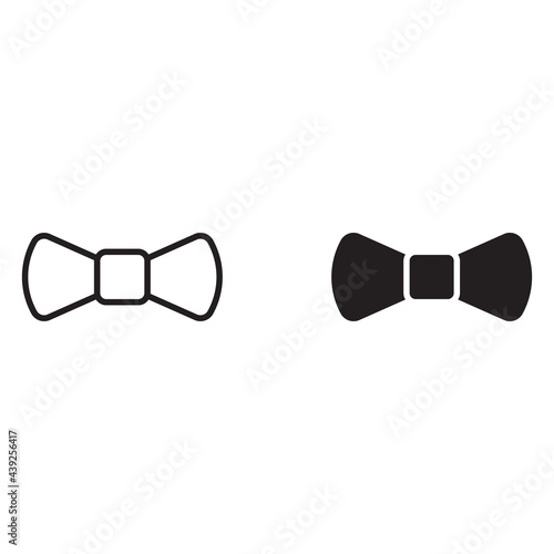 Vector Black Bow Tie icon