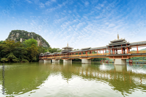 A bridge with ethnic characteristics  Liuzhou Guangxi  China.