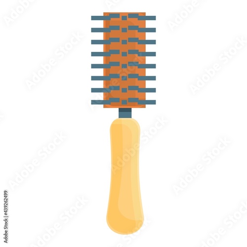 Hair curling comb icon. Cartoon of Hair curling comb vector icon for web design isolated on white background