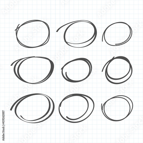 Black oval banner frame collection. - Vector. © ajipro
