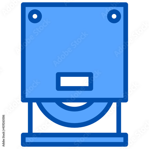 CD ROM blue style icon