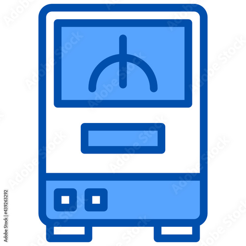Power supply blue style icon