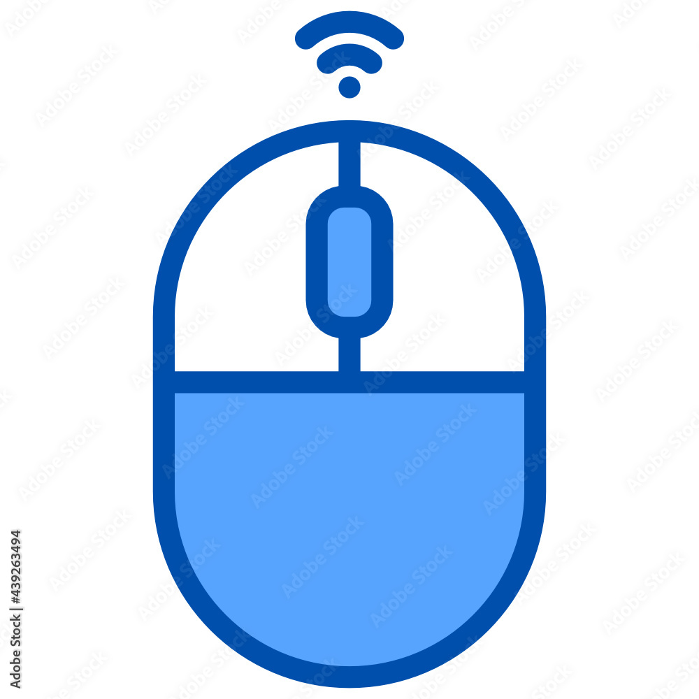 Wireless mouse blue style icon Wireless mouse blue style icon