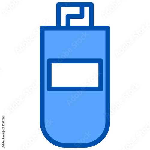 Thumb drive blue style icon