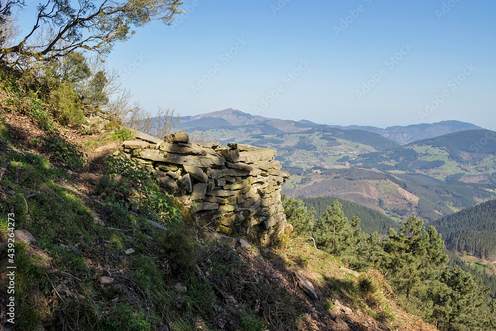 Zalla town mountains in Vizcaya province, Spain