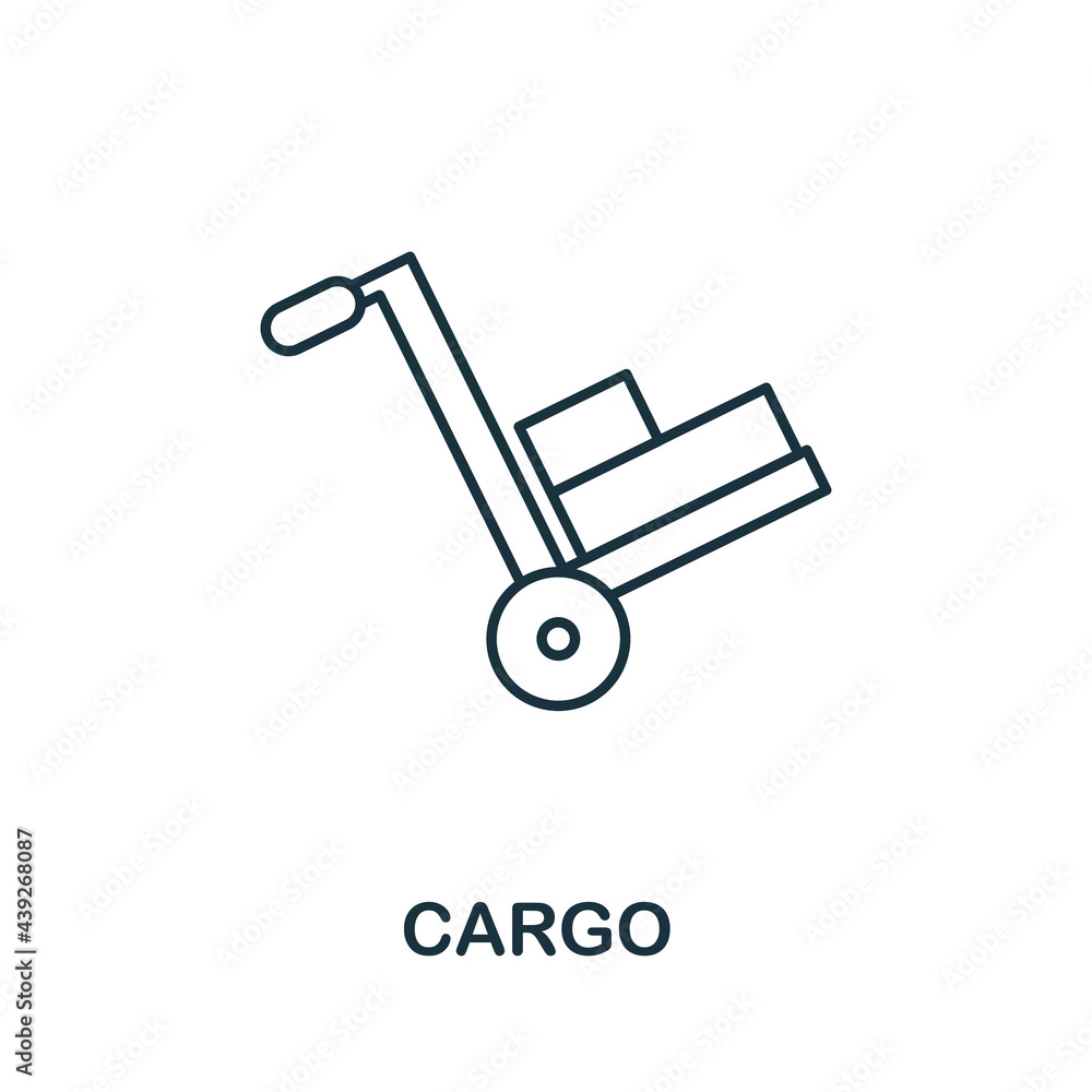 Cargo line icon. Simple outline illustration from e-commerce collection. Creative Cargo icon for web design, templates, infographics and more Cargo line icon. Simple outline illustration from e-commerce collection. Creative Cargo icon for web design, templates, infographics and more